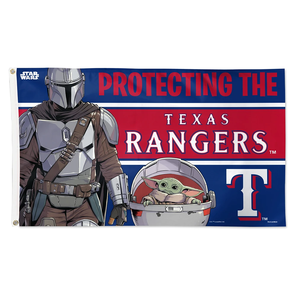 WinCraft Texas Rangers 3' x 5' Star Wars Mandalorian Deluxe Single-Sided Flag