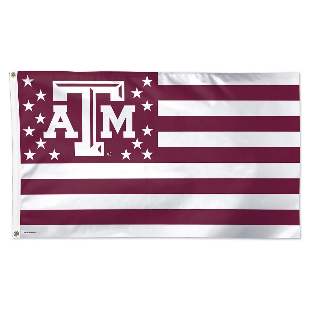 WinCraft Texas A&M Aggies 3' x 5' Single-Sided Deluxe Patriotic Stars & Stripes Flag