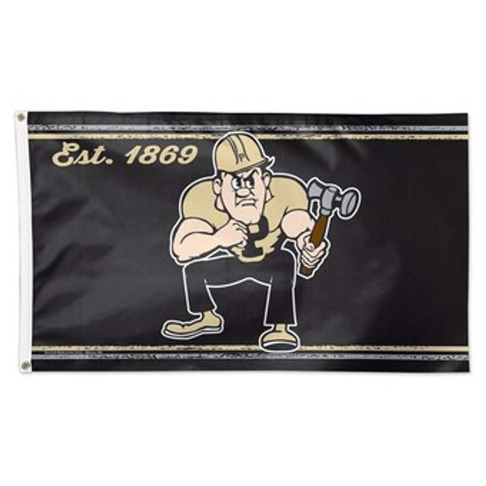 WinCraft Purdue Boilermakers 3' x 5' Single-Sided Deluxe Mascot Team Flag