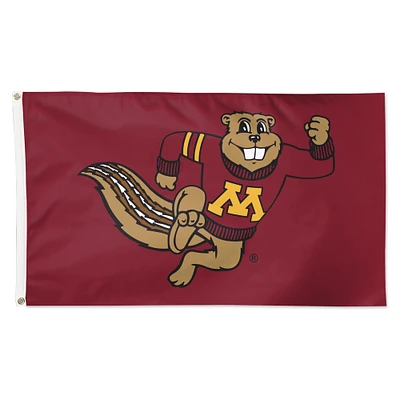 WinCraft Minnesota Golden Gophers 3' x 5' Single-Sided Deluxe Mascot Team Flag