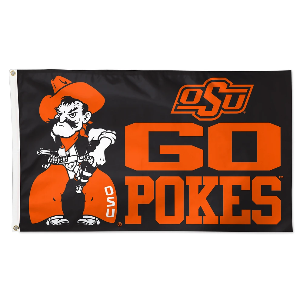 WinCraft Oklahoma State Cowboys 3' x 5' Single-Sided Deluxe Mascot Flag