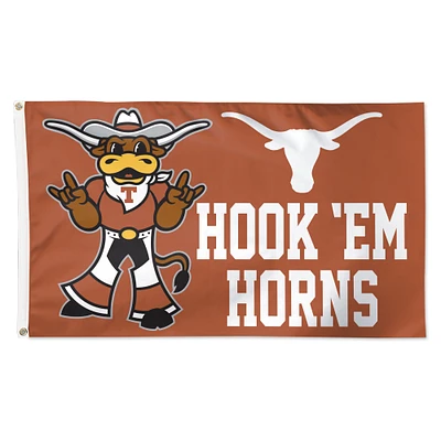 WinCraft Texas Longhorns 3' x 5' Single-Sided Deluxe Mascot Flag