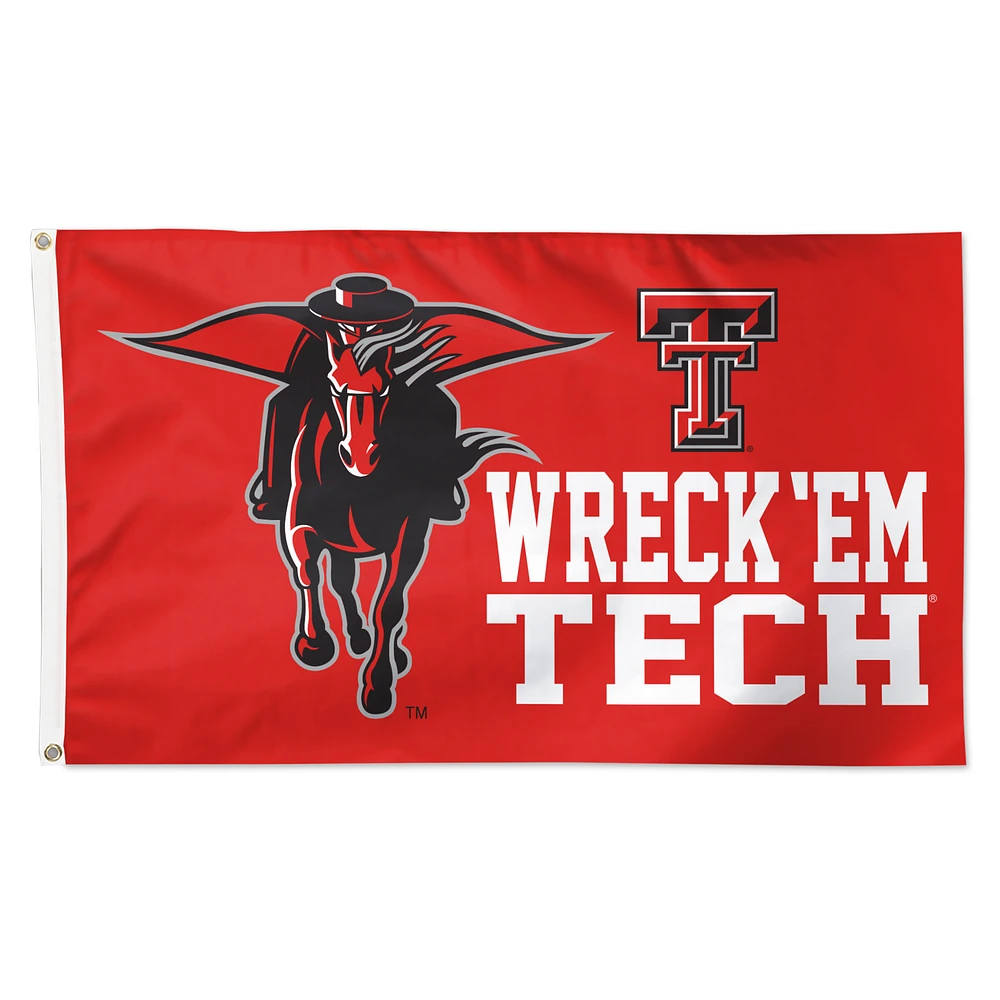 WinCraft Texas Tech Red Raiders 3' x 5' Single-Sided Deluxe Mascot Flag