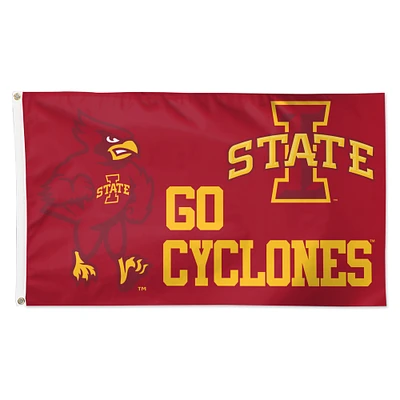 WinCraft Iowa State Cyclones 3' x 5' Single-Sided Deluxe Mascot Flag