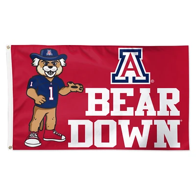 WinCraft Arizona Wildcats 3' x 5' Single-Sided Deluxe Mascot Flag