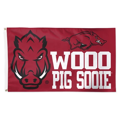 WinCraft Arkansas Razorbacks 3' x 5' Single-Sided Deluxe Mascot Flag