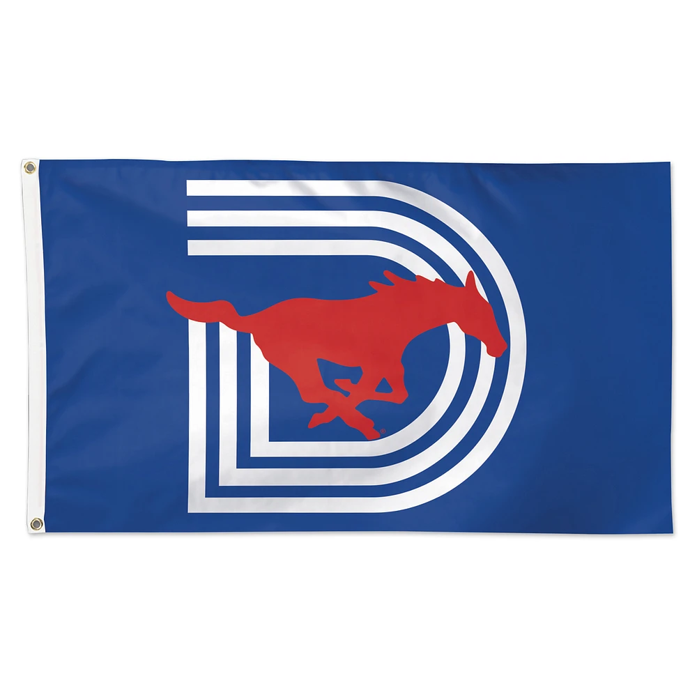 WinCraft SMU Mustangs 3' x 5' Single-Sided Deluxe Primary Team Logo Flag