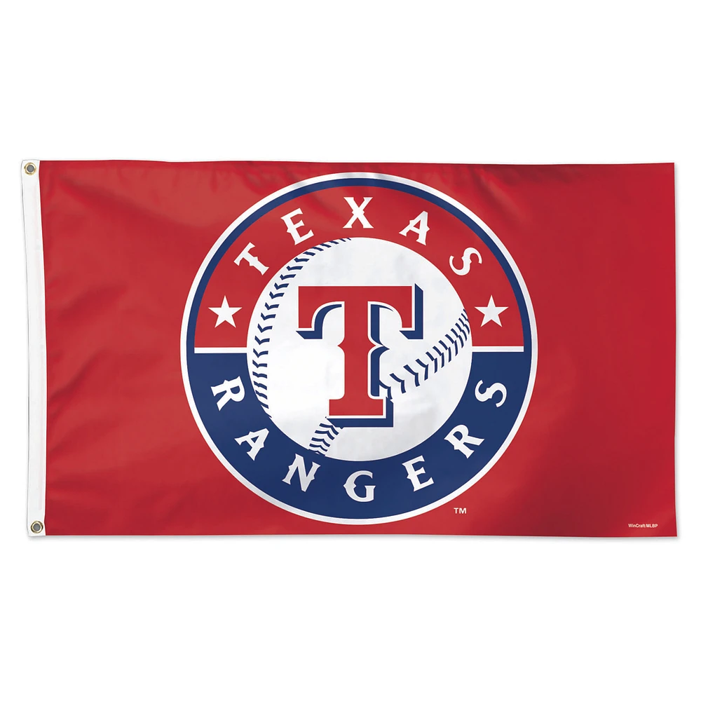 WinCraft Texas Rangers 3' x 5' Single-Sided Deluxe Secondary Team Logo Flag