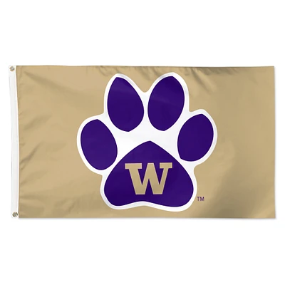 WinCraft Washington Huskies 3' x 5' Single-Sided Deluxe Secondary Team Logo Flag