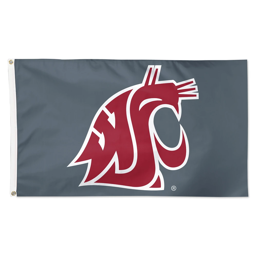 WinCraft Washington State Cougars 3' x 5' Single-Sided Deluxe Secondary Team Logo Flag