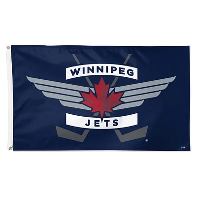 WinCraft Winnipeg Jets 3' x 5' Single-Sided Deluxe Secondary Team Logo Flag