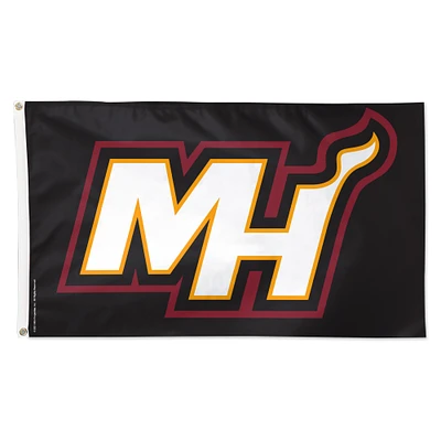 WinCraft Miami Heat 3' x 5' Single-Sided Deluxe Secondary Team Logo Flag