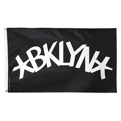 WinCraft Brooklyn Nets 3' x 5' Single-Sided Deluxe Secondary Team Logo Flag