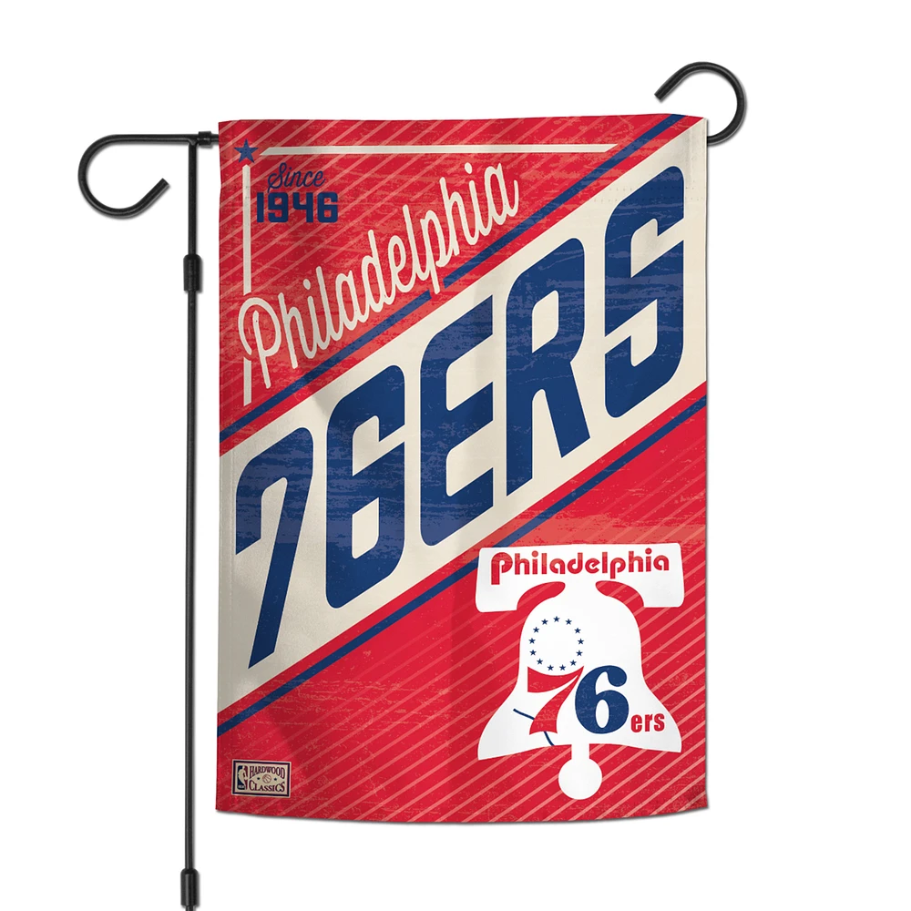WinCraft Philadelphia 76ers 12" x 18" Hardwood Classics Double-Sided Garden Flag