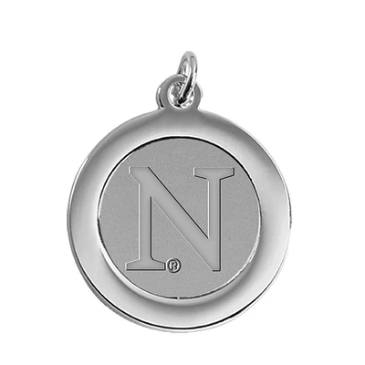 Silver Northwestern Wildcats Pendant