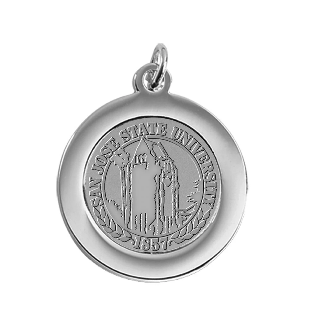 Silver San Jose State Spartans Pendant