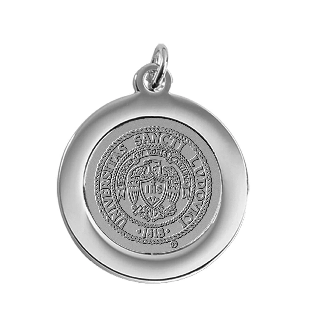 Silver Saint Louis Billikens Logo Pendant