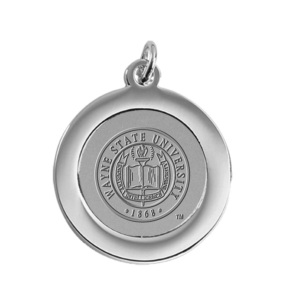 Silver Wayne State Warriors Pendant