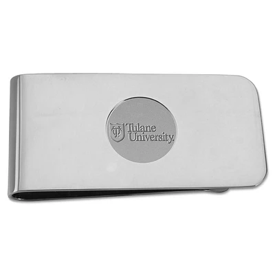 Silver Tulane Green Wave Team Money Clip