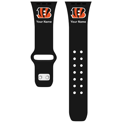 Cincinnati Bengals 42/44/45mm Personalized Silicone Apple Watch Band