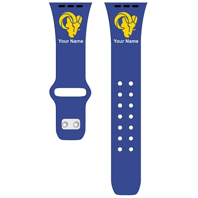 Los Angeles Rams 42/44/45mm Personalized Silicone Apple Watch Band