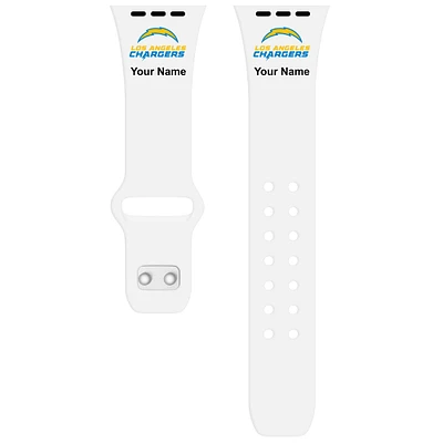 Los Angeles Chargers 42/44/45mm Personalized Silicone Apple Watch Band