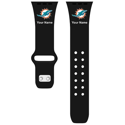 Miami Dolphins 42/44/45mm Personalized Silicone Apple Watch Band
