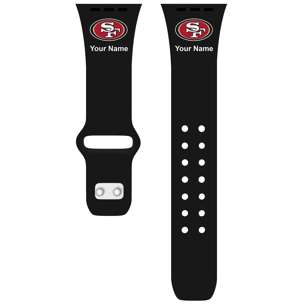 San Francisco 49ers 42/44/45mm Personalized Silicone Apple Watch Band