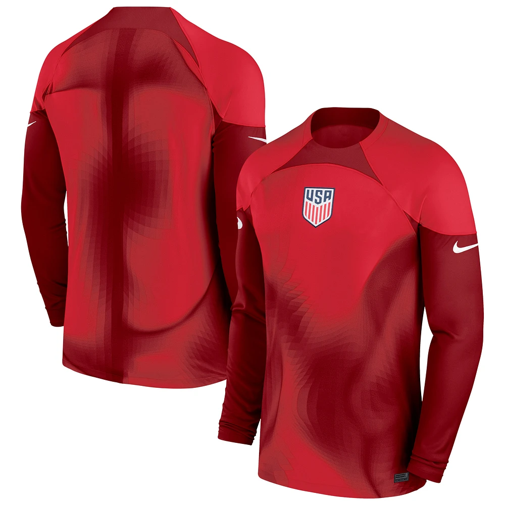 Men's Nike Maroon USMNT 2022/23 Replica Long Sleeve Goalkeeper Jersey