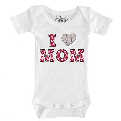Infant Tiny Turnip White Philadelphia Phillies Heart Mom Bodysuit