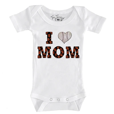 Infant Tiny Turnip White San Francisco Giants Heart Mom Bodysuit