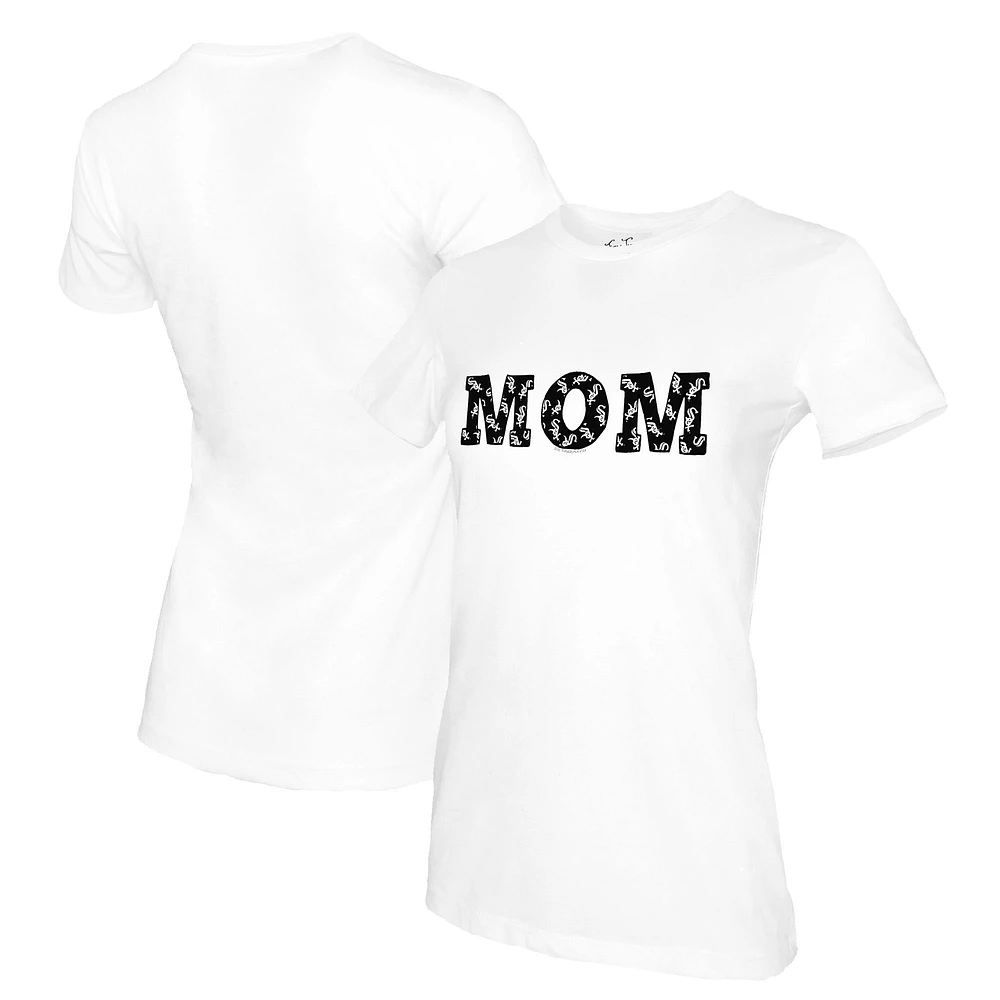Women's Tiny Turnip White Chicago Sox Mom T-Shirt