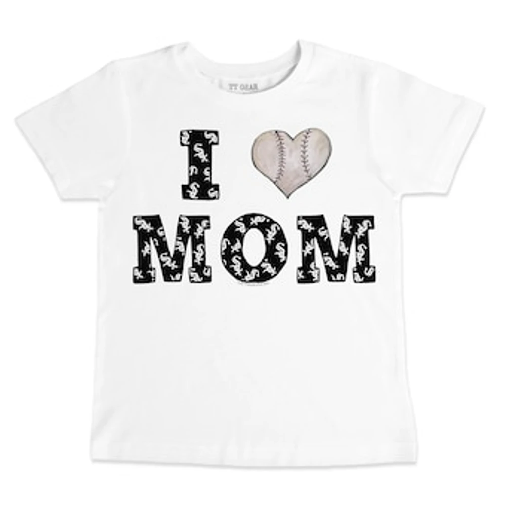 Infant Tiny Turnip White Chicago Sox Heart Mom T-Shirt