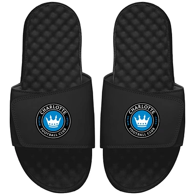 Youth ISlide Black Charlotte FC Primary Team Logo Slide Sandals