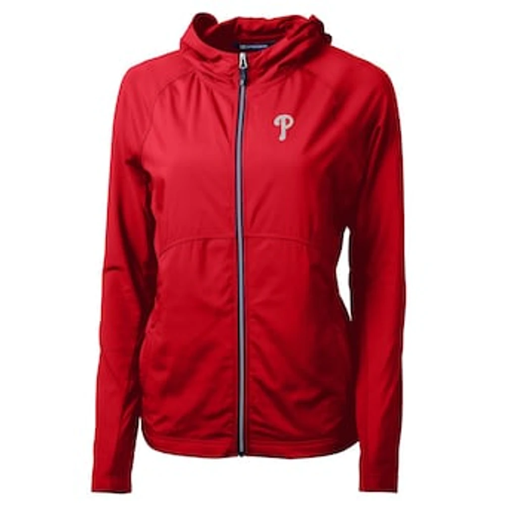 Women's Cutter & Buck Philadelphia Phillies Adapt Eco Knit Full-Zip Jacket