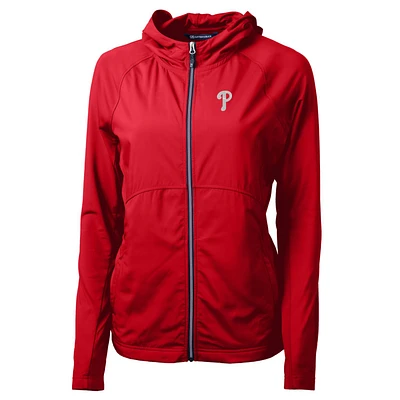 Women's Cutter & Buck Philadelphia Phillies Adapt Eco Knit Full-Zip Jacket