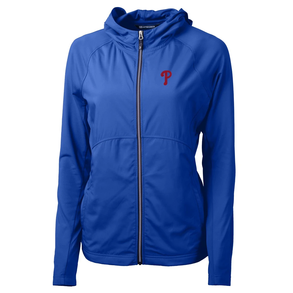 Women's Cutter & Buck Royal Philadelphia Phillies Adapt Eco Knit Full-Zip Jacket