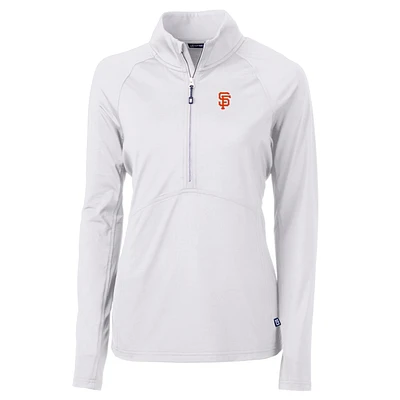 Women's Cutter & Buck San Francisco Giants Adapt Eco Knit Stretch Half-Zip Pullover Top