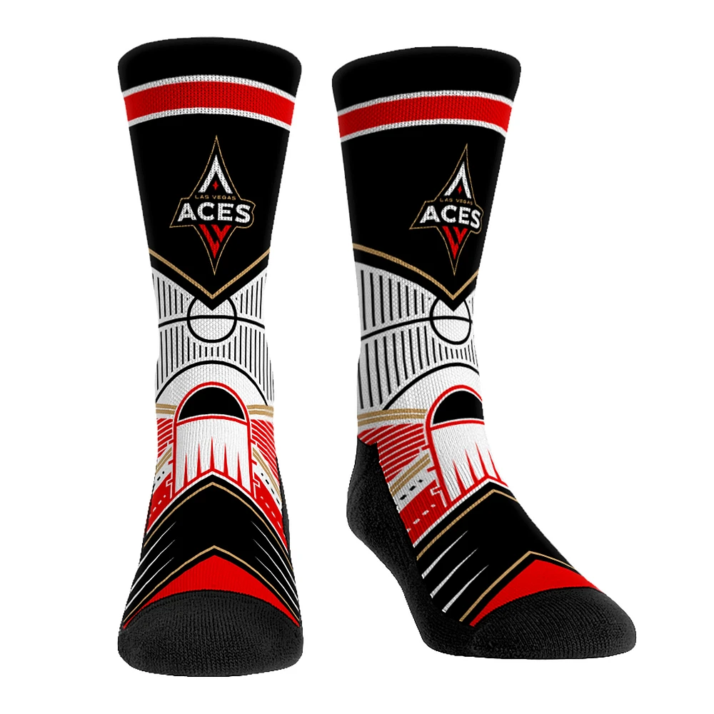 Rock Em Socks Las Vegas Aces Full Court Press Crew Socks