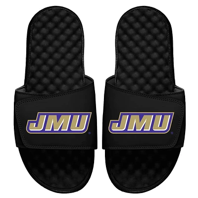 Youth ISlide Black James Madison Dukes Primary Slide Sandals