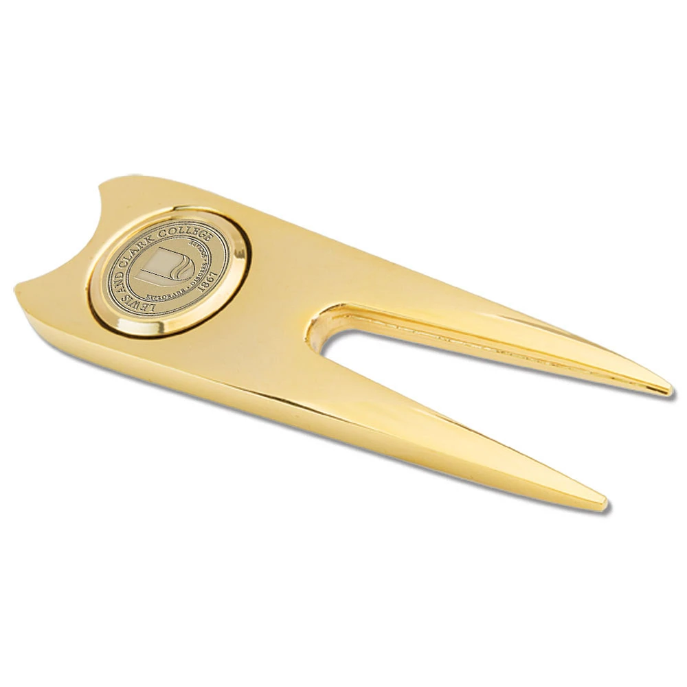 Gold Lewis & Clark College Pioneers Golf Divot Repair Tool