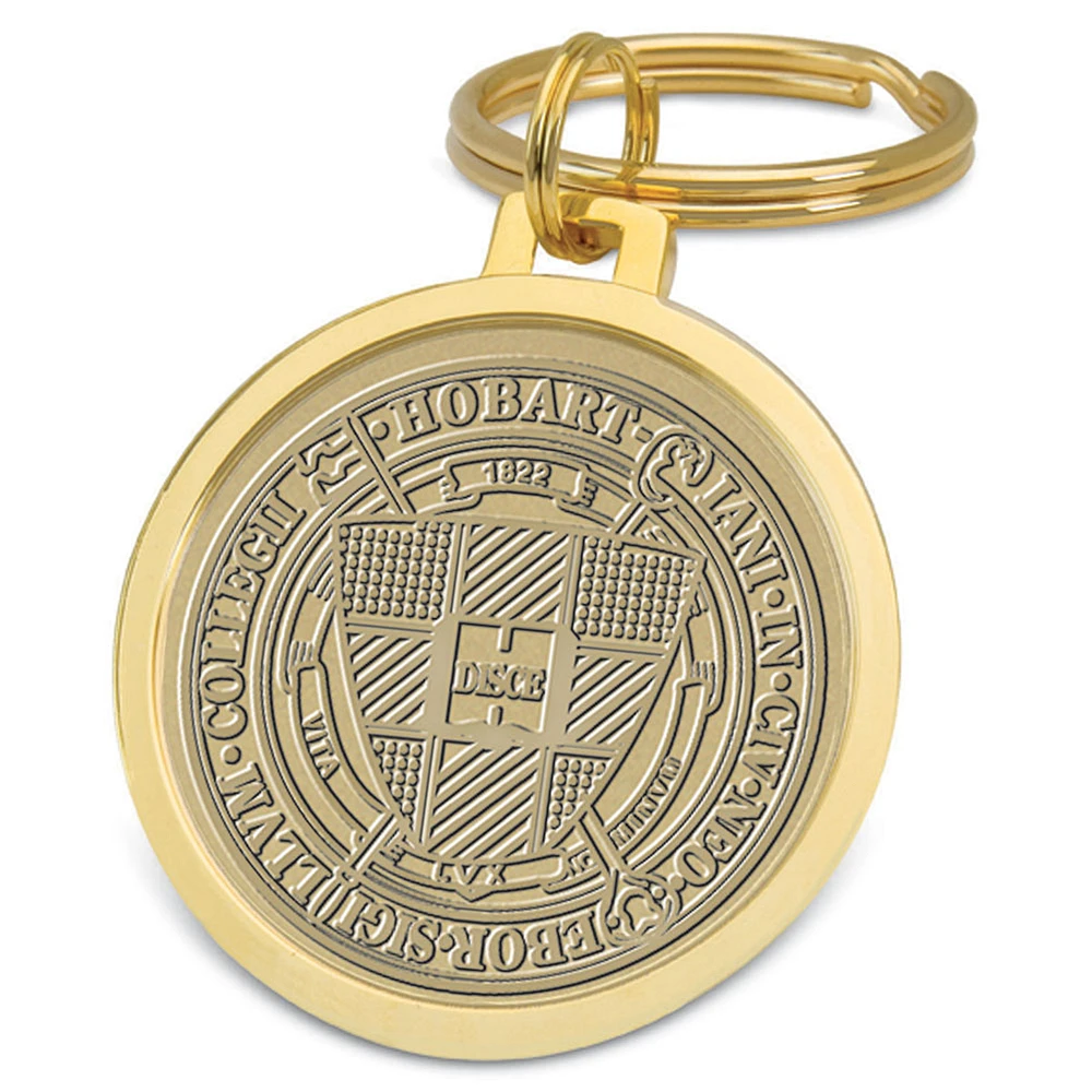 Gold Hobart & William Smith Colleges Team Logo Split-Wire Key Ring