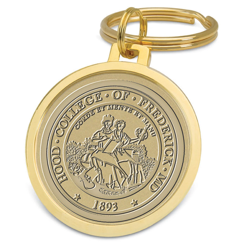 Gold Hood College Blazers Team Logo Split-Wire Key Ring