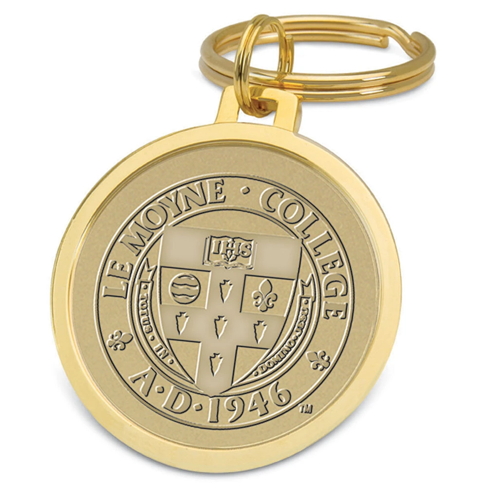 Gold Le Moyne Dolphins Team Logo Split-Wire Key Ring