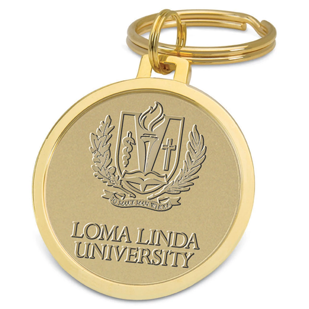 Gold LLU Lions Team Logo Split-Wire Key Ring