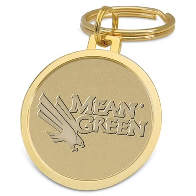 Gold North Texas Mean Green Team Logo Split-Wire Key Ring