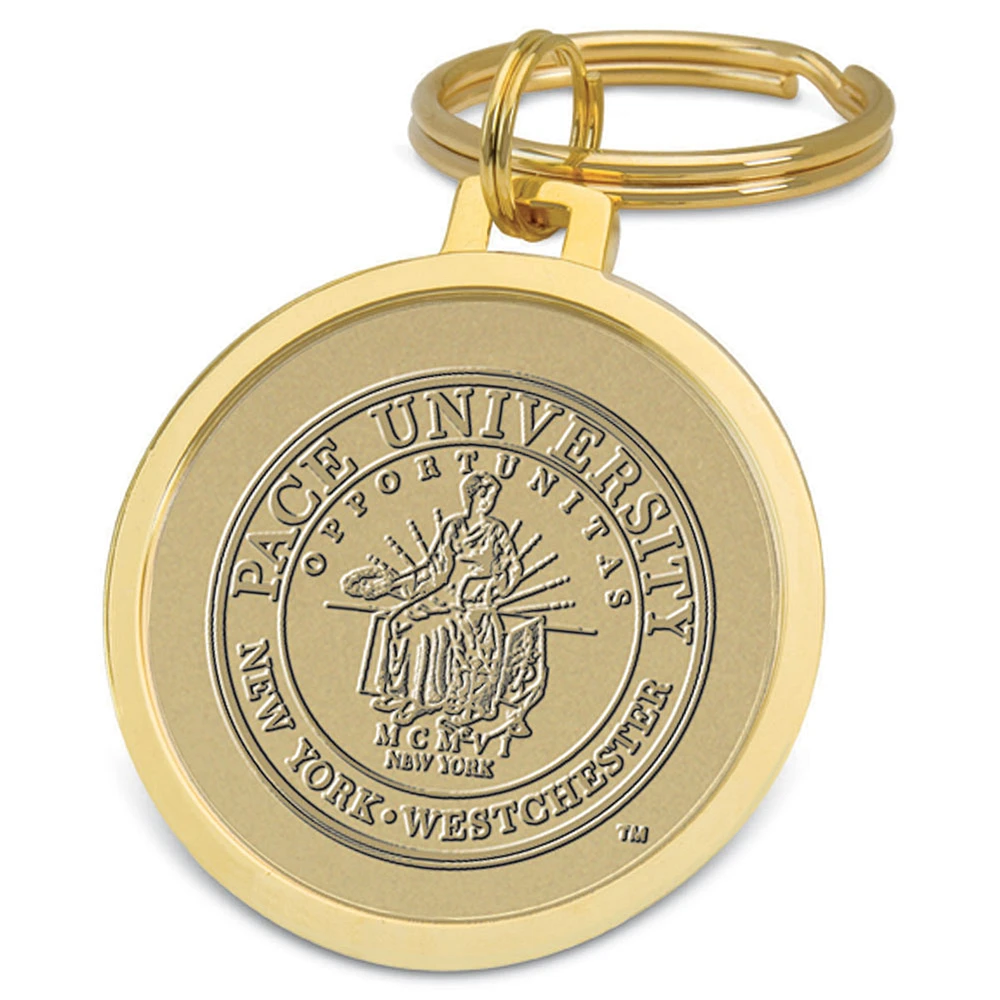 Gold Pace University Setters Team Logo Split-Wire Key Ring
