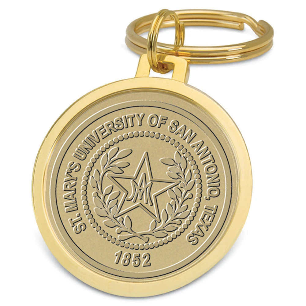 Gold St. Mary's University Rattlers Team Logo Split-Wire Key Ring