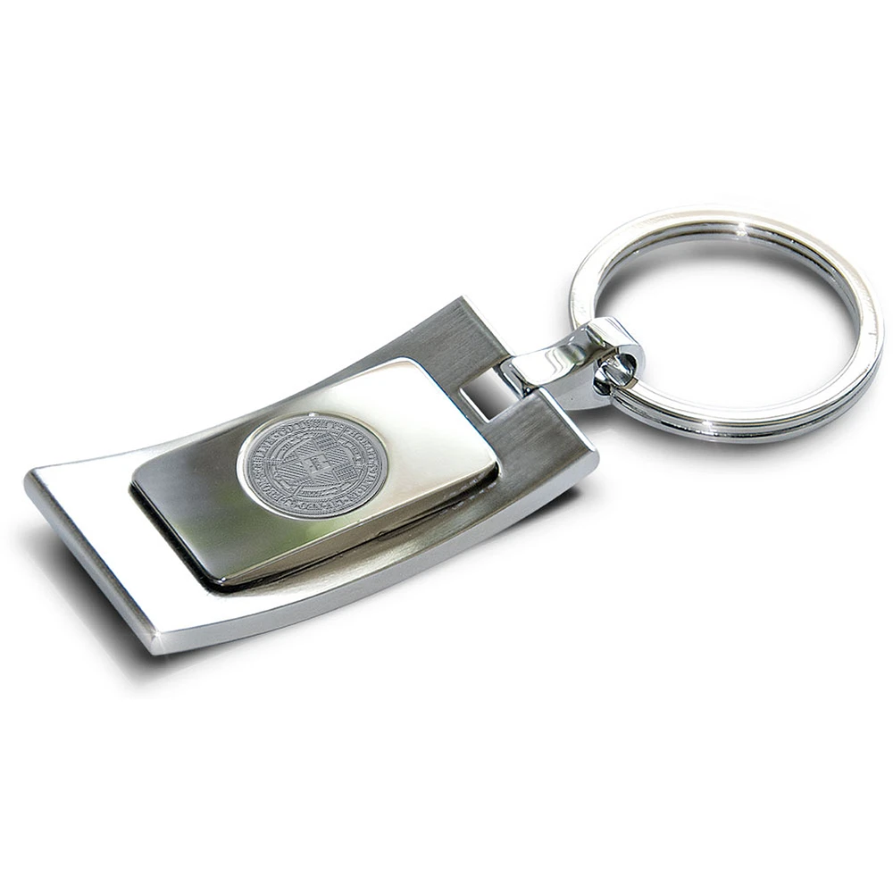 Silver Hobart & William Smith Colleges Team Logo Curve Key Ring