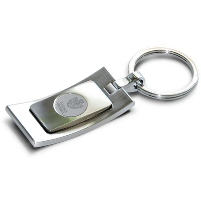 Silver Niagara University Purple Eagles Team Logo Curve Key Ring